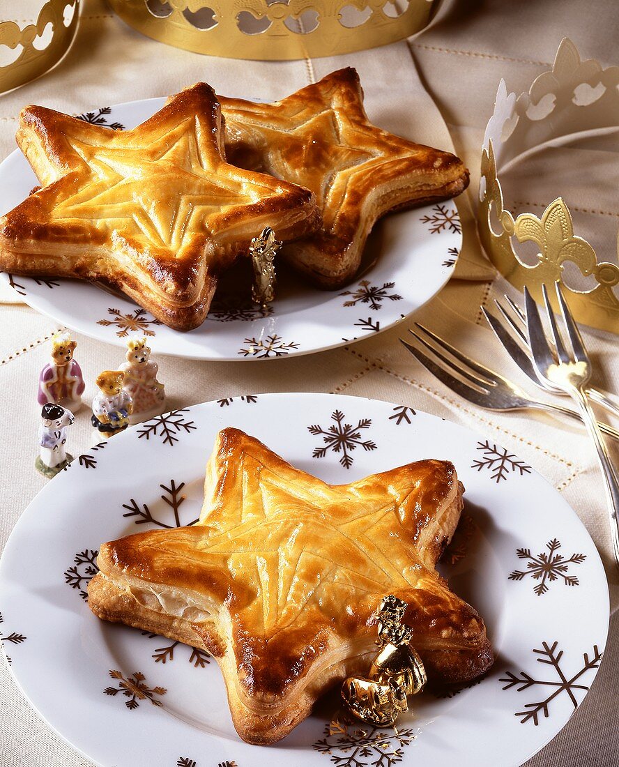 French special occasion baking: small star galettes