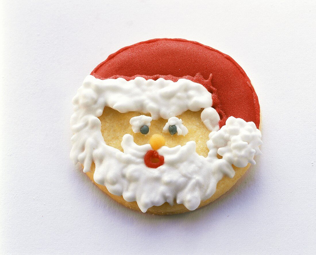 Baked Father Christmas face with icing