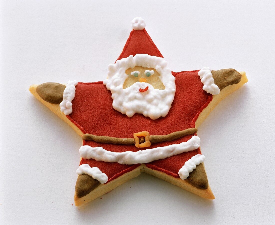 Father Christmas as star with icing