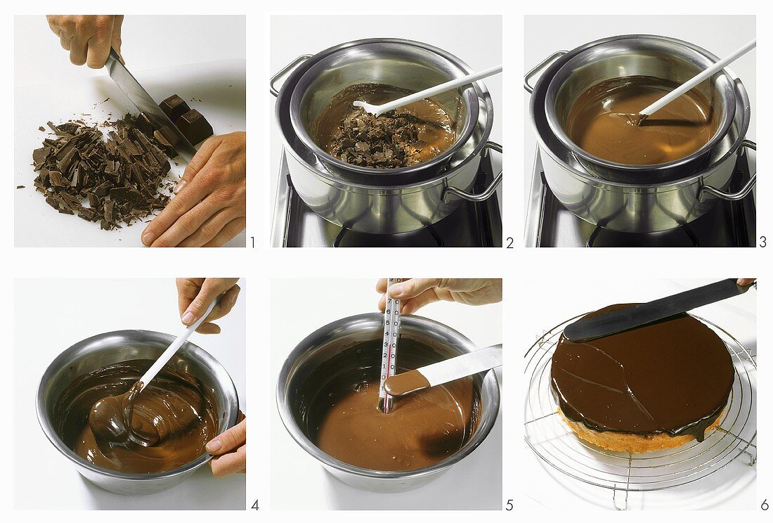 Tempering couverture (cake chocolate)