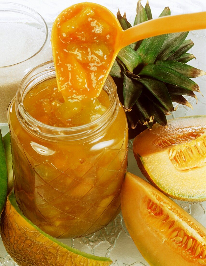 Melon and pineapple jam