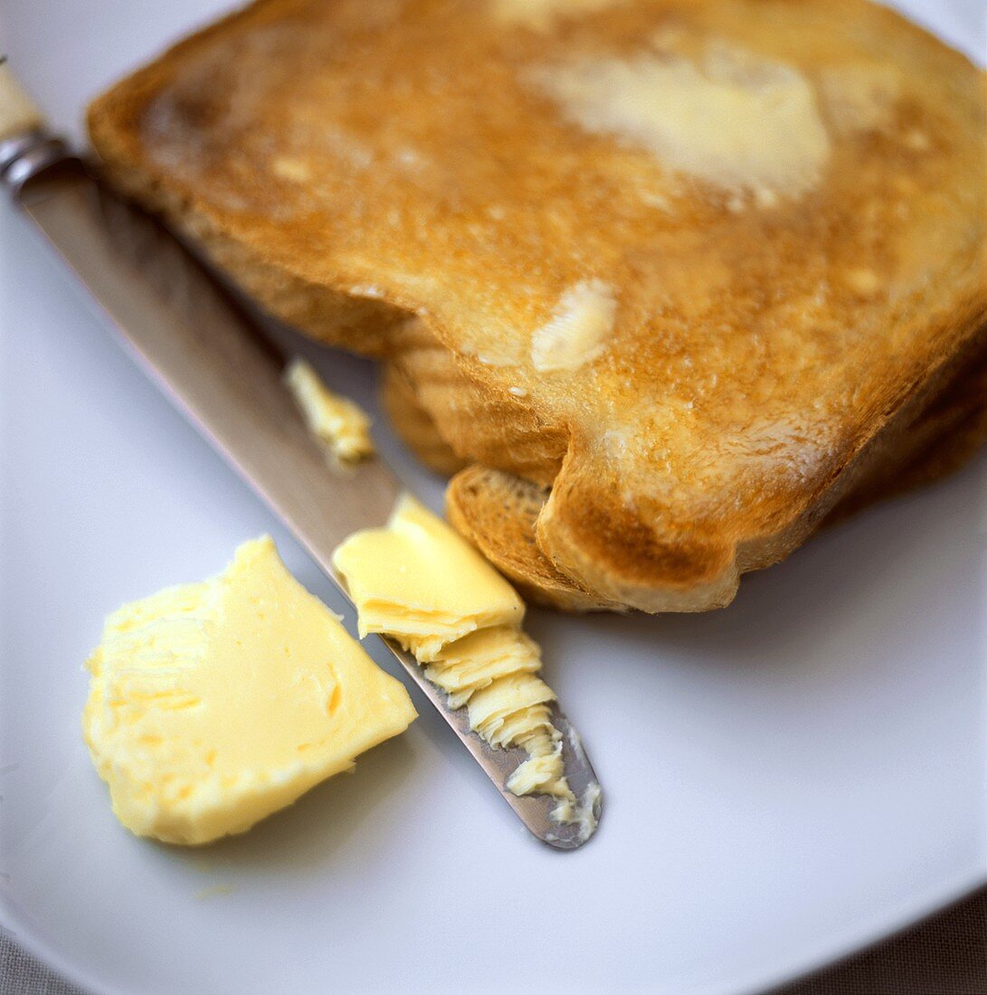 Toastbrot mit Butter