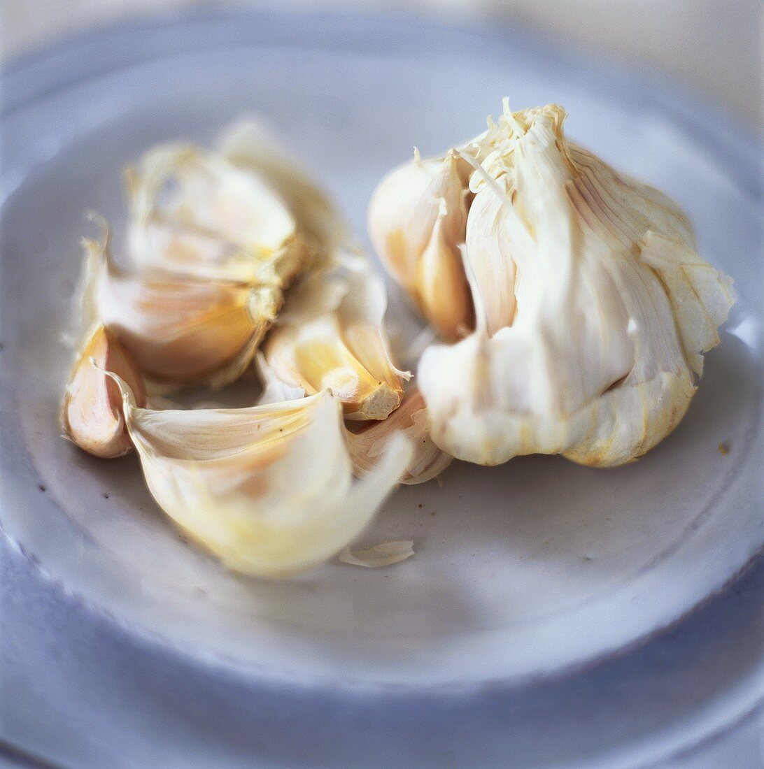 An opened garlic clove