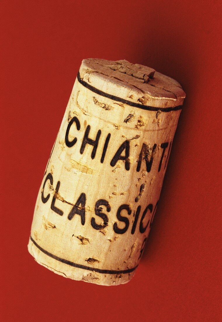 Weinkorken von italienischem Rotwein Chianti Classico