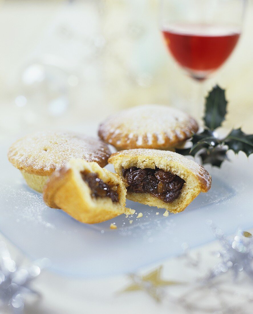 Kleine englische Mince Pies zu Weihnachten