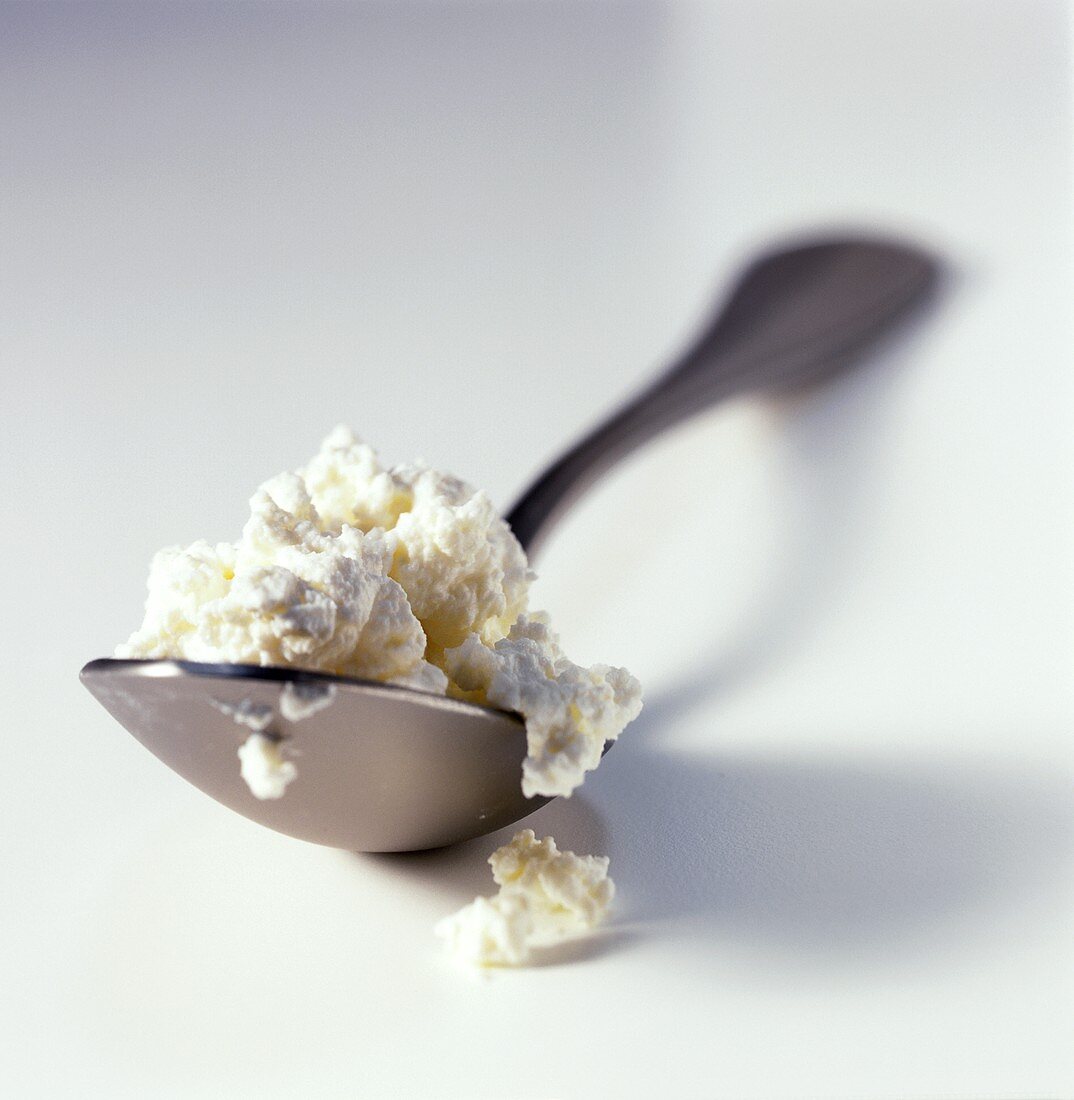 Ricotta Cheese on a Spoon