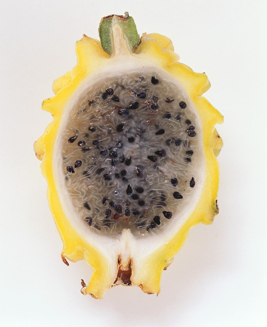 Half a yellow pitahaya