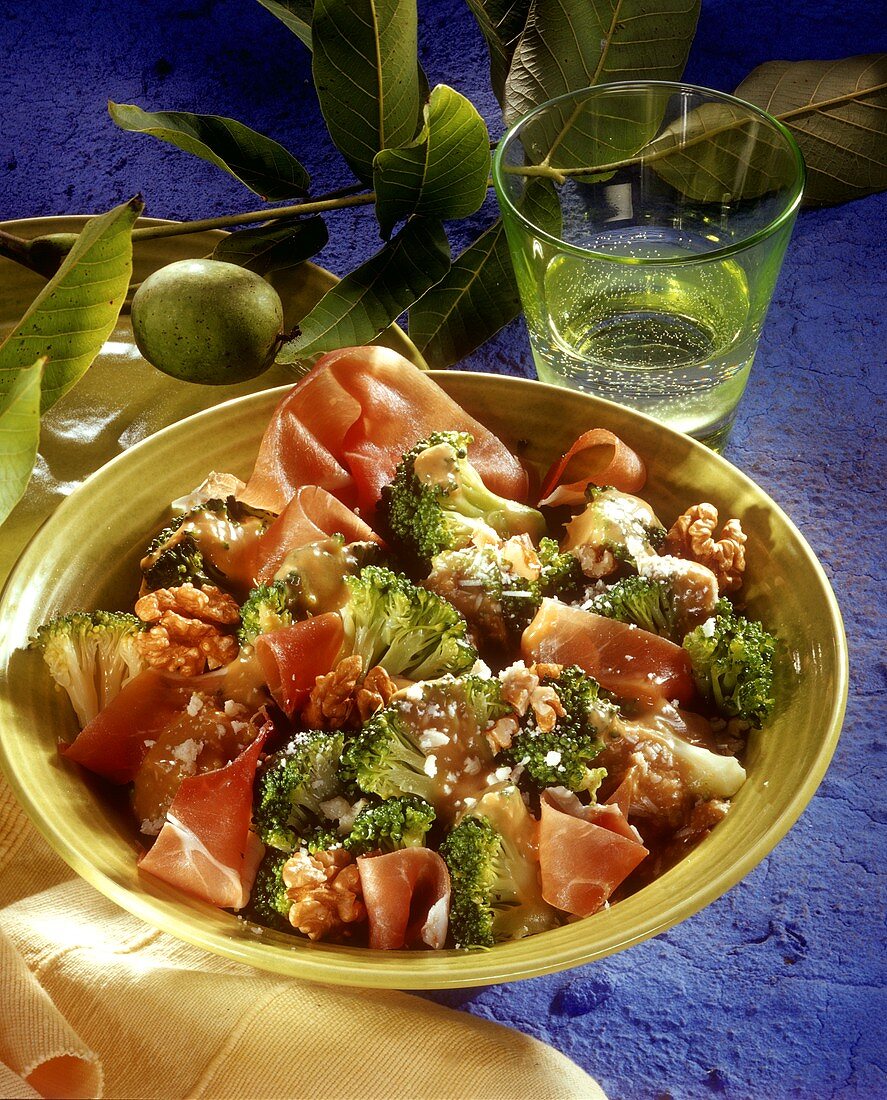Broccoli and ham salad