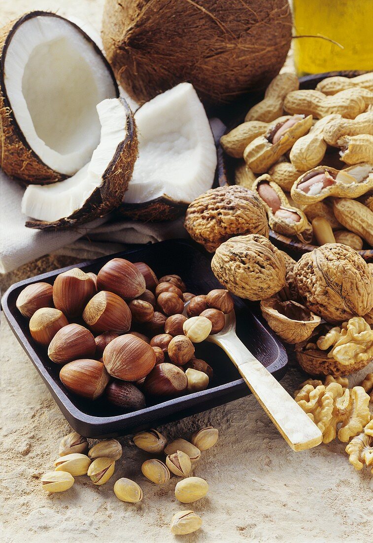 Still life with various nuts