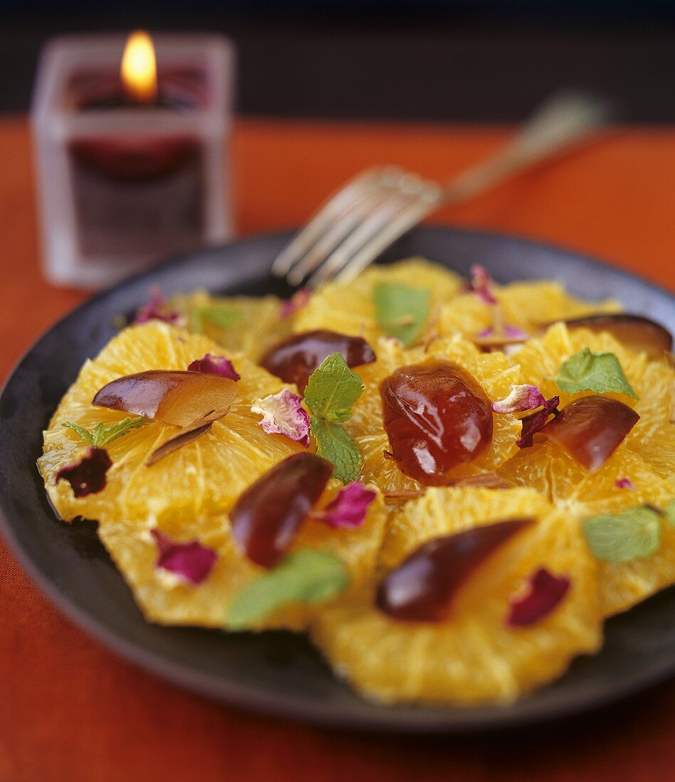 Orangensalat mit Datteln