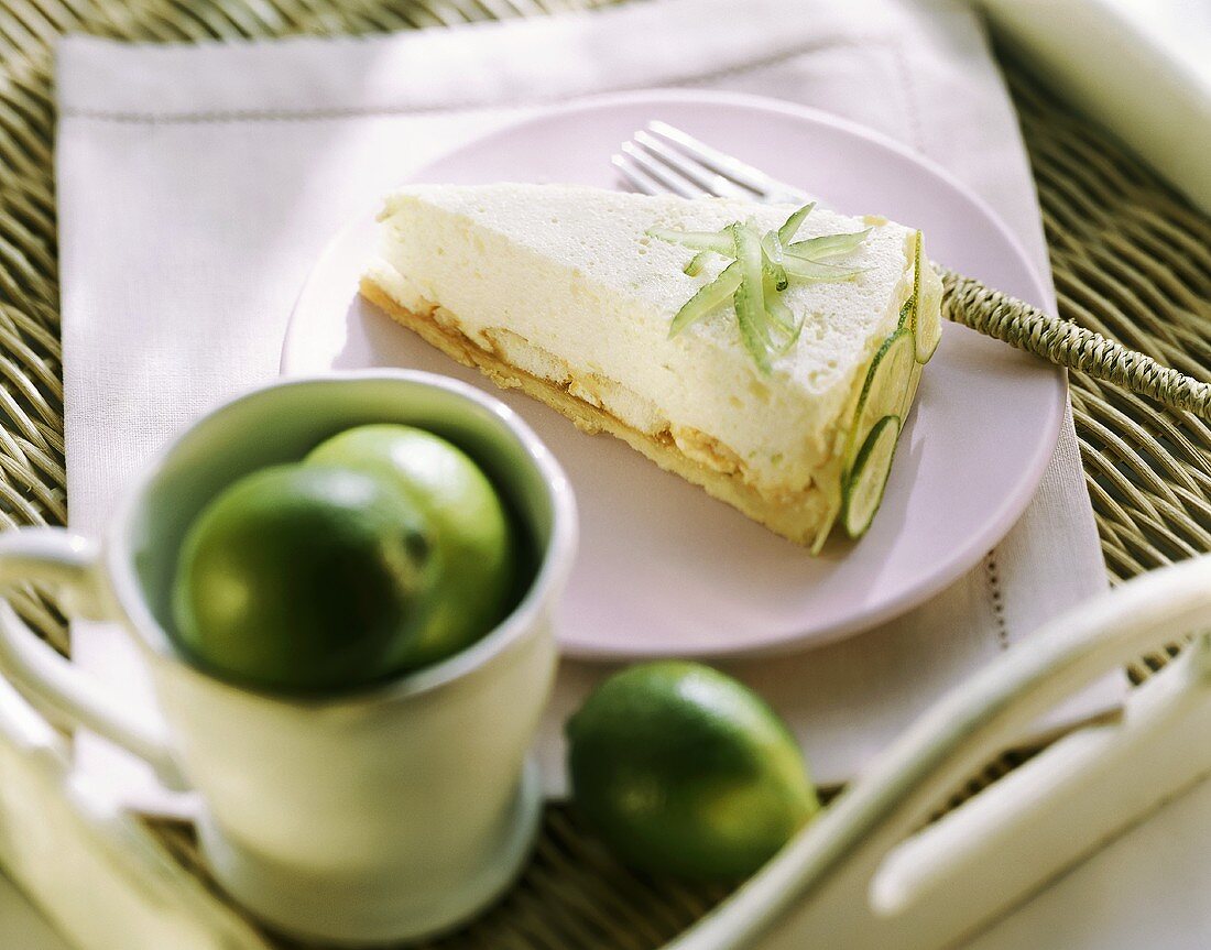 Yoghurt cheesecake with limes