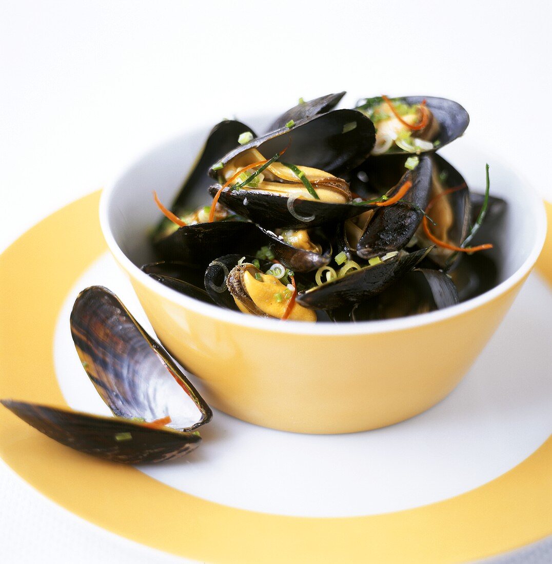 Mussels in vegetable stock