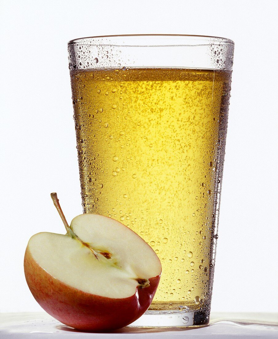 A glass of apple drink