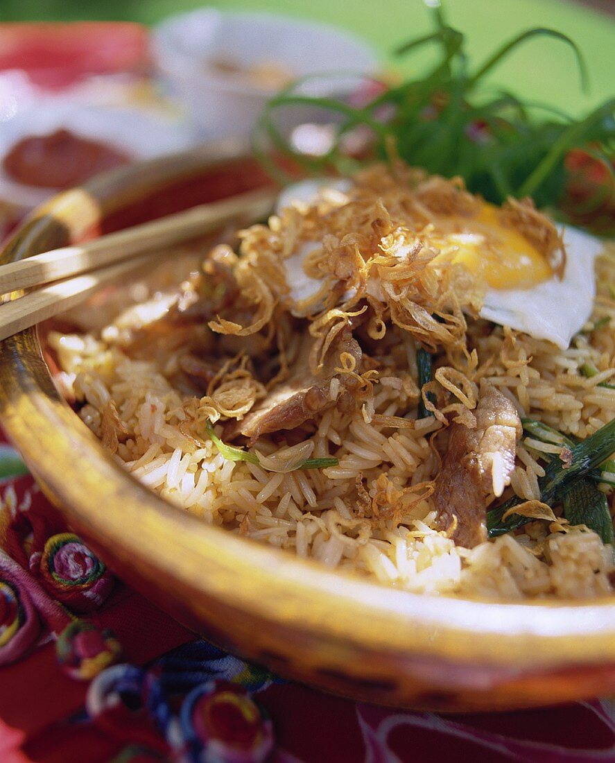 Nasi Goreng with pork fillet