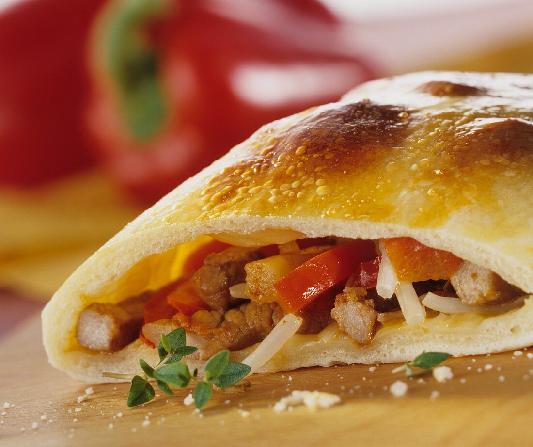 Asian filled calzone