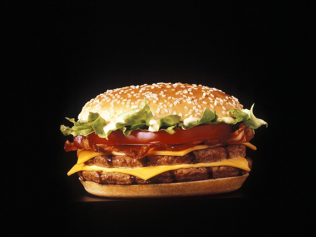A double cheeseburger