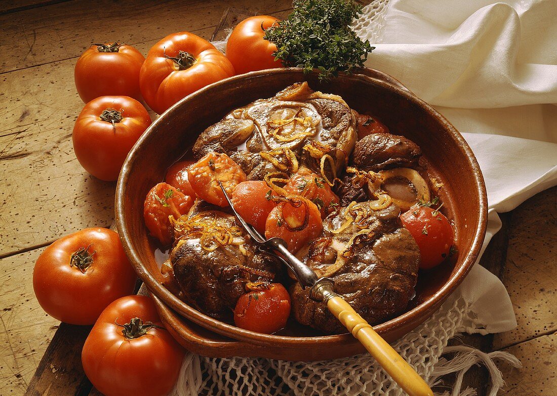 Ossobuco (Geschmorte Kalbshaxe, Italien)