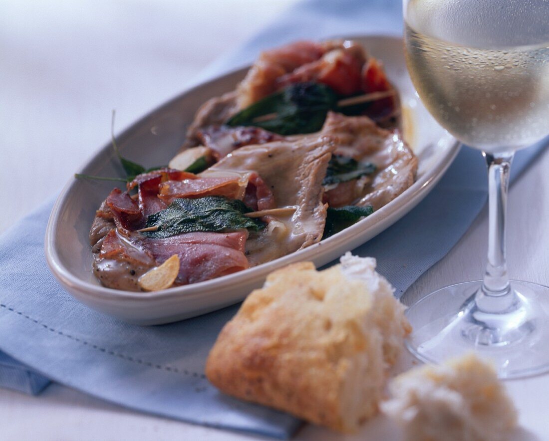 Saltimbocca alla romana (Veal escalopes with Parma ham)