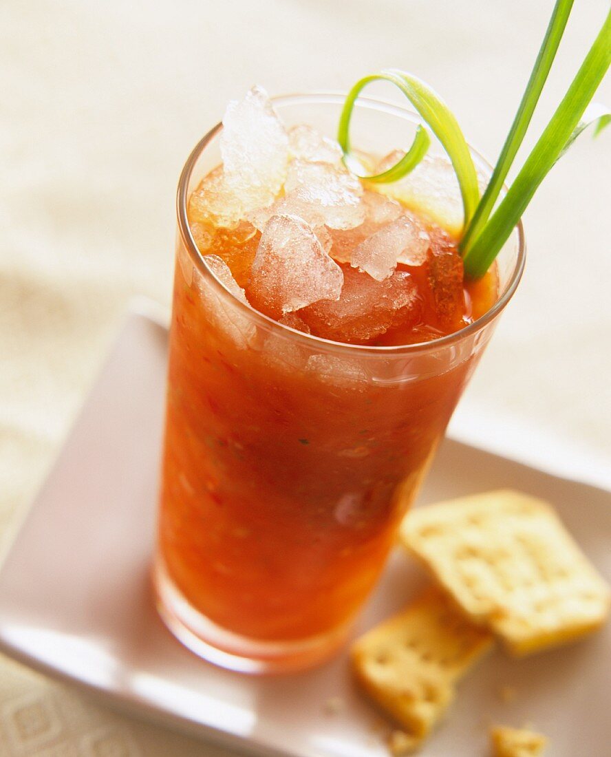 Ice cold tomato drink