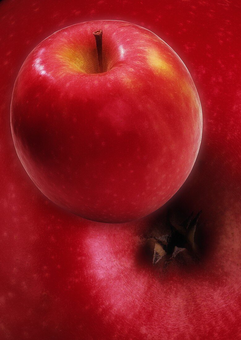 Pink Cripps Apfel, Hintergrund: vergrösserter Apfel
