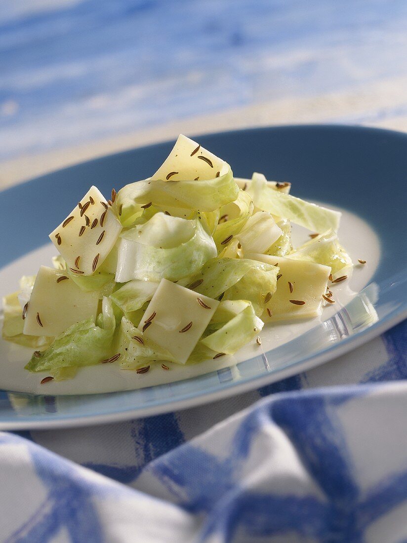 Krautfleckerl (pasta with cabbage) with caraway