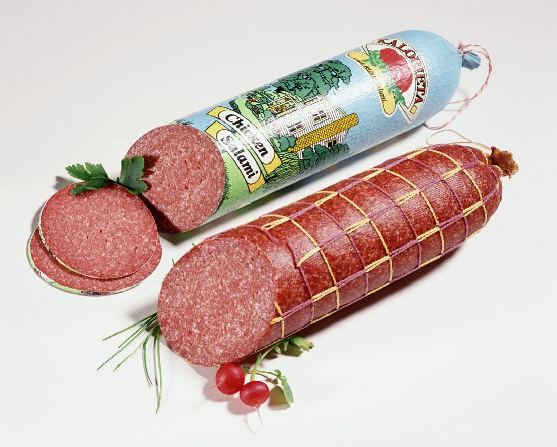 Zwei industrielle Salami