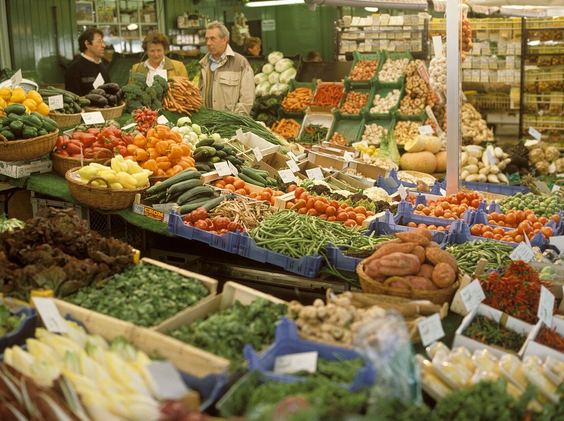 Gemüsestand auf dem Markt