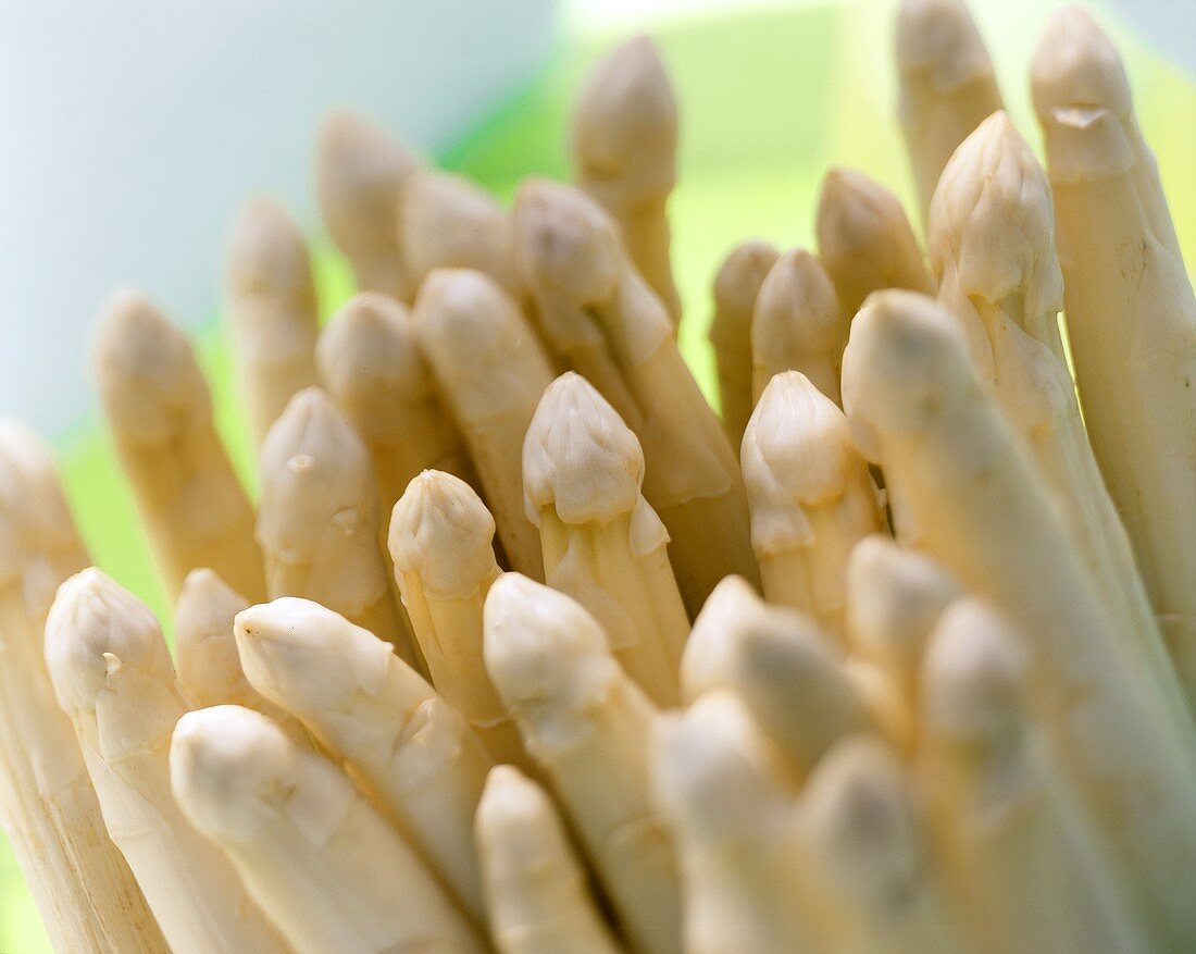 Asparagus: many white spears
