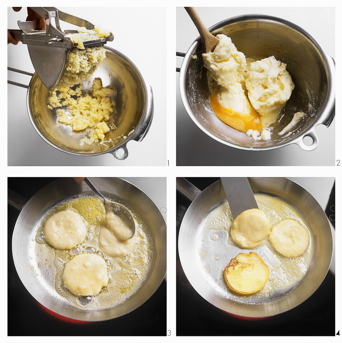 Making potato beignets