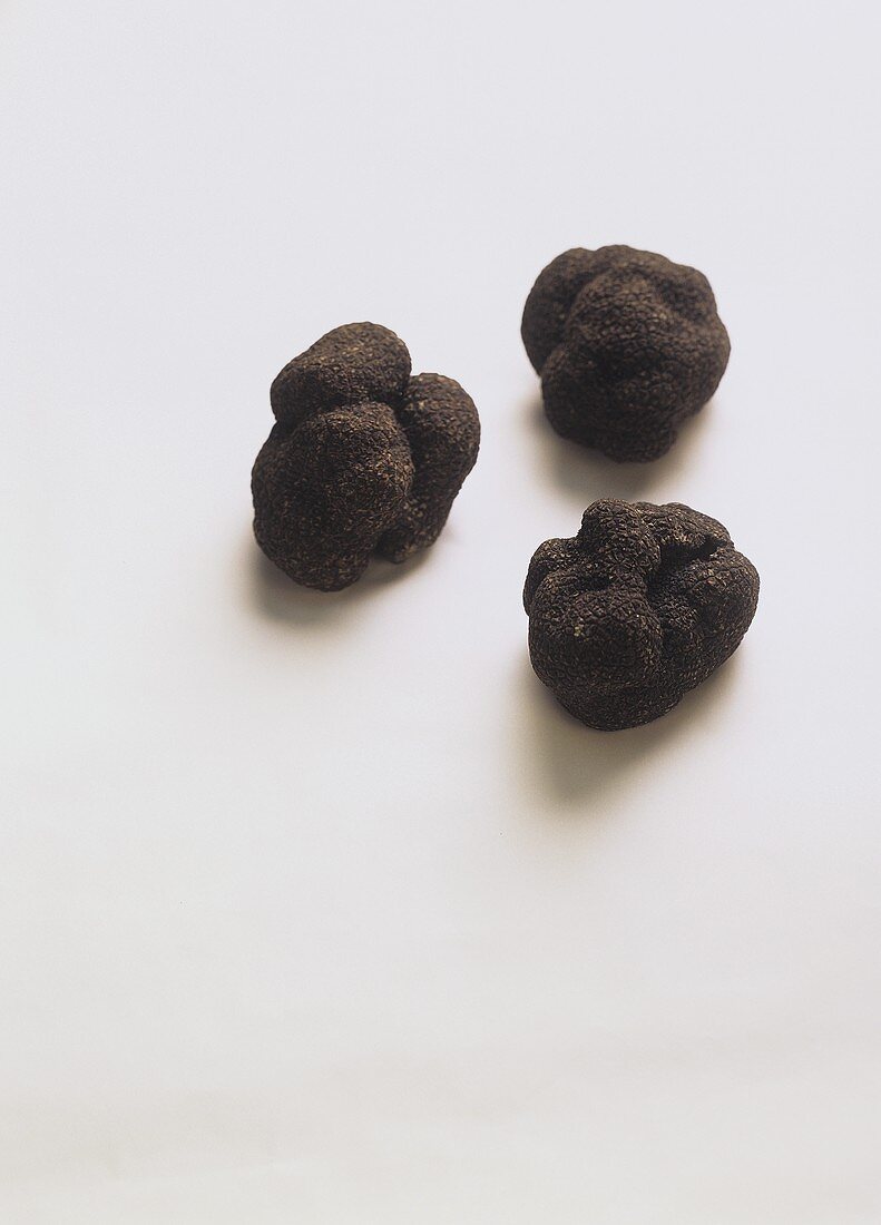 Three black truffles
