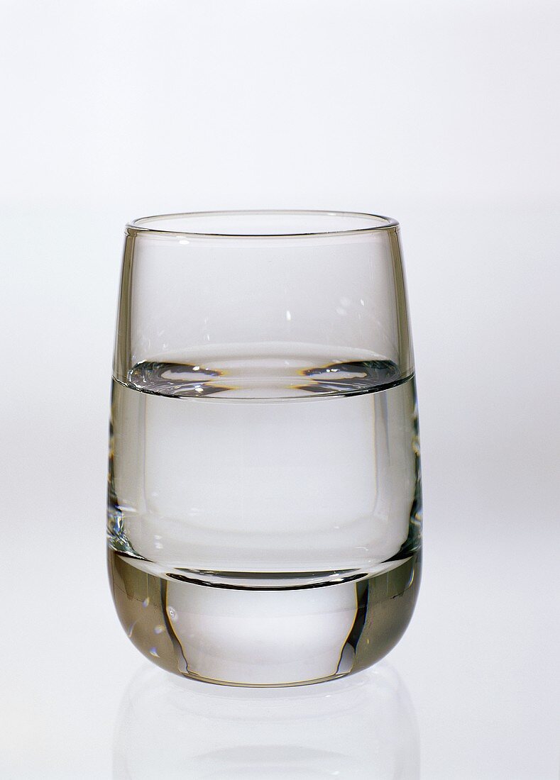 A glass of water