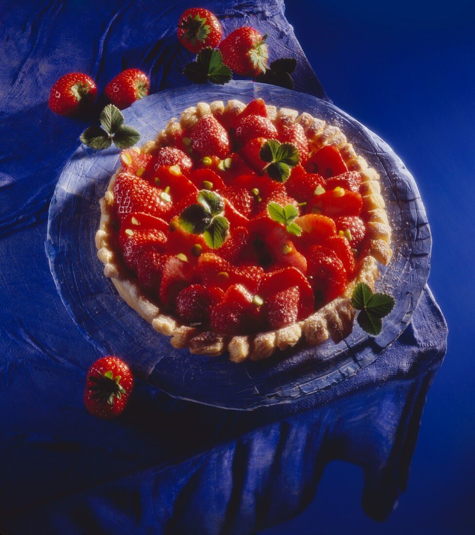 A strawberry tart