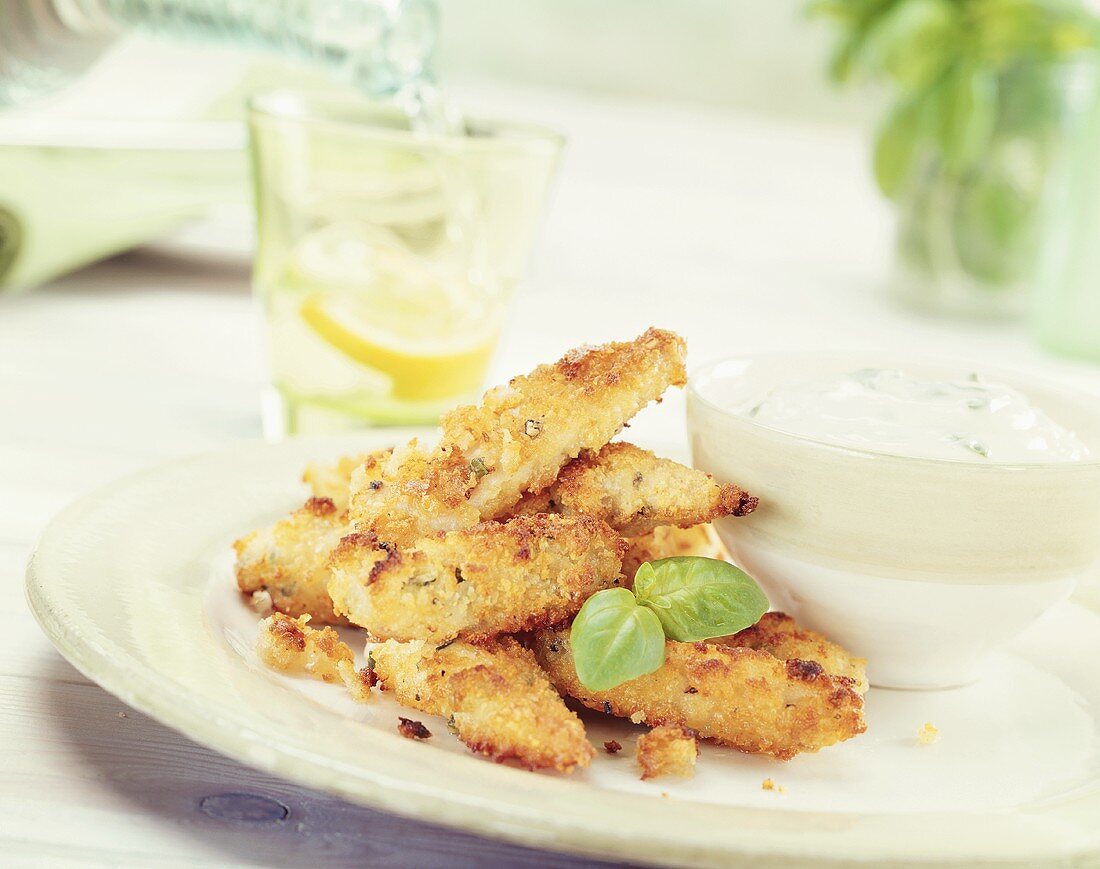 Hähnchennuggets mit Dip