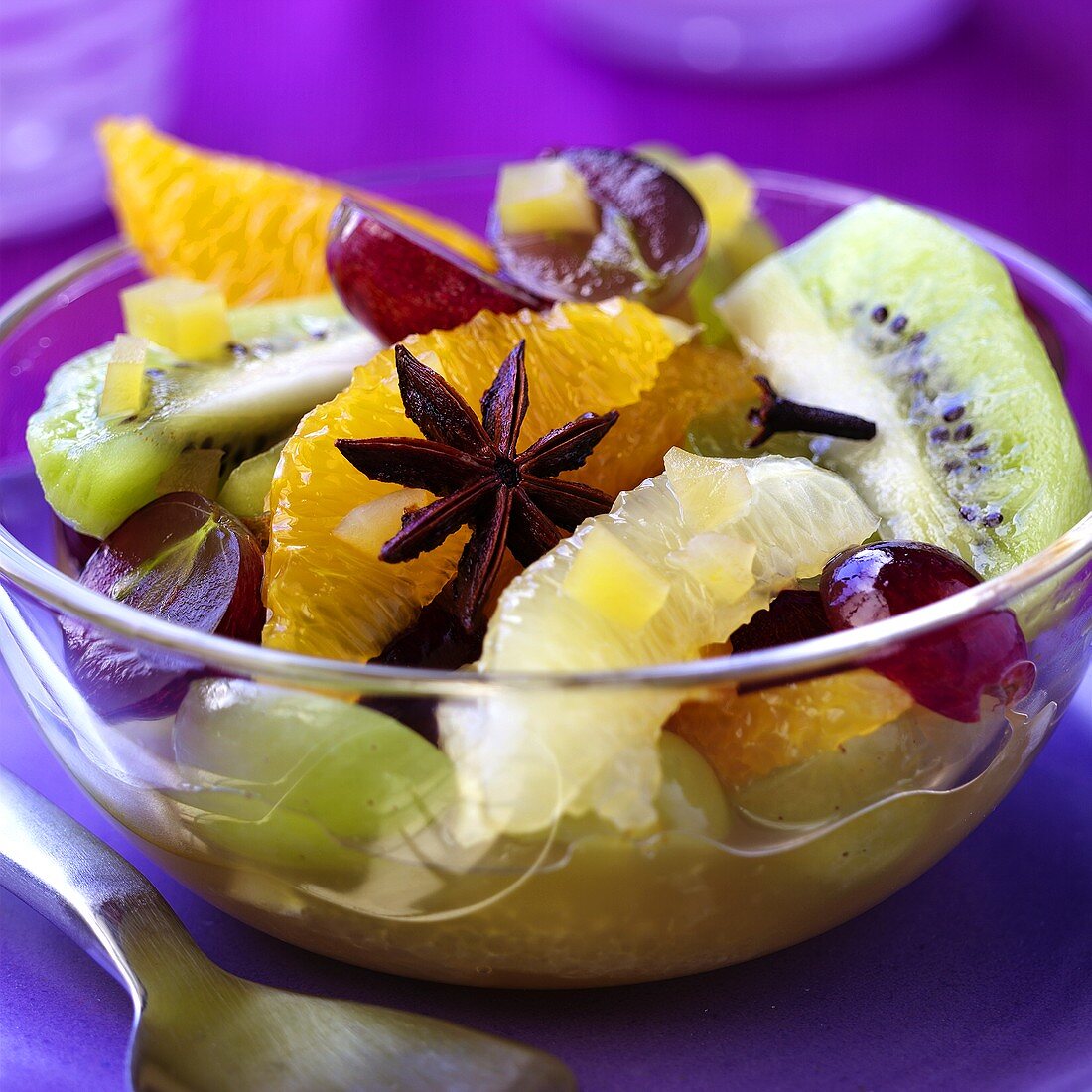 Fruit salad with star anise