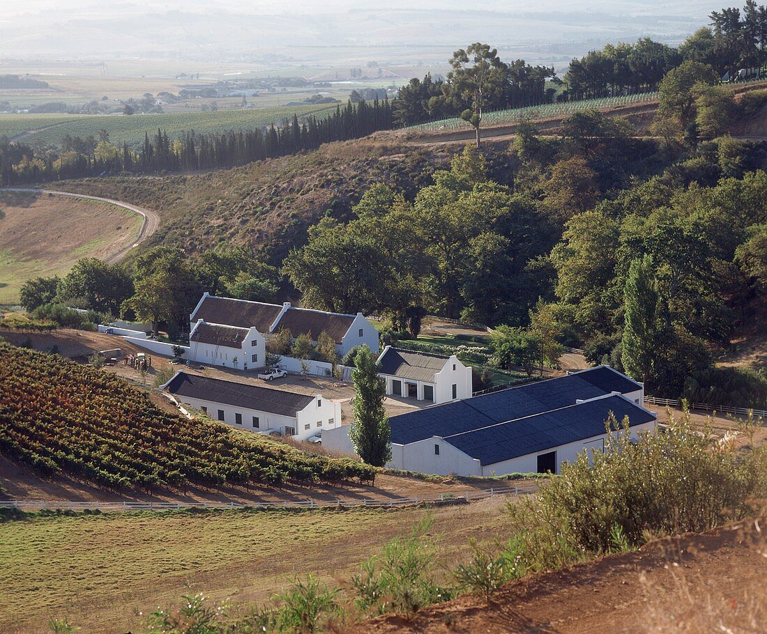 Das Weingut Cordoba im Weinbaugebiet Stellenbosch, Südafrika