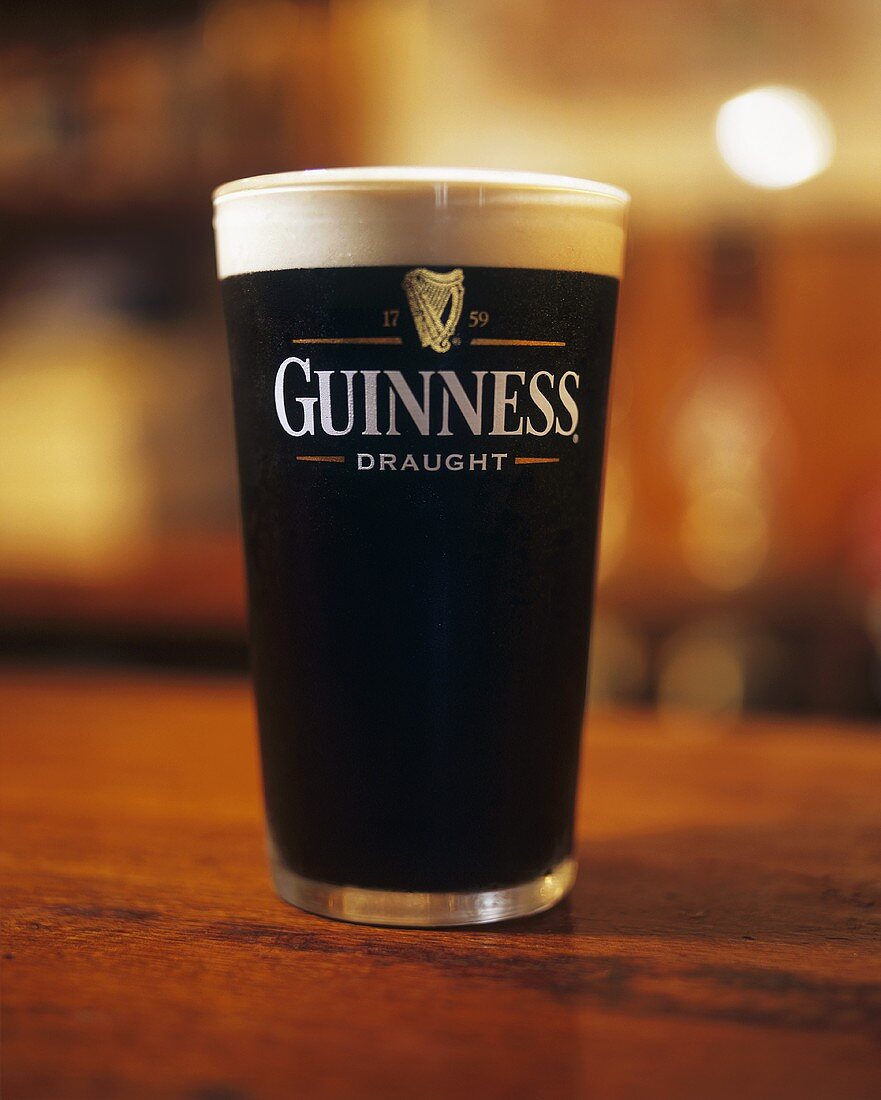 Ein Guinness aus Irland im Pint-Glas