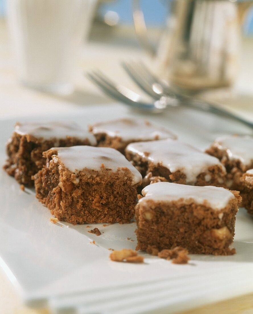 Brownies mit Zuckerglasur