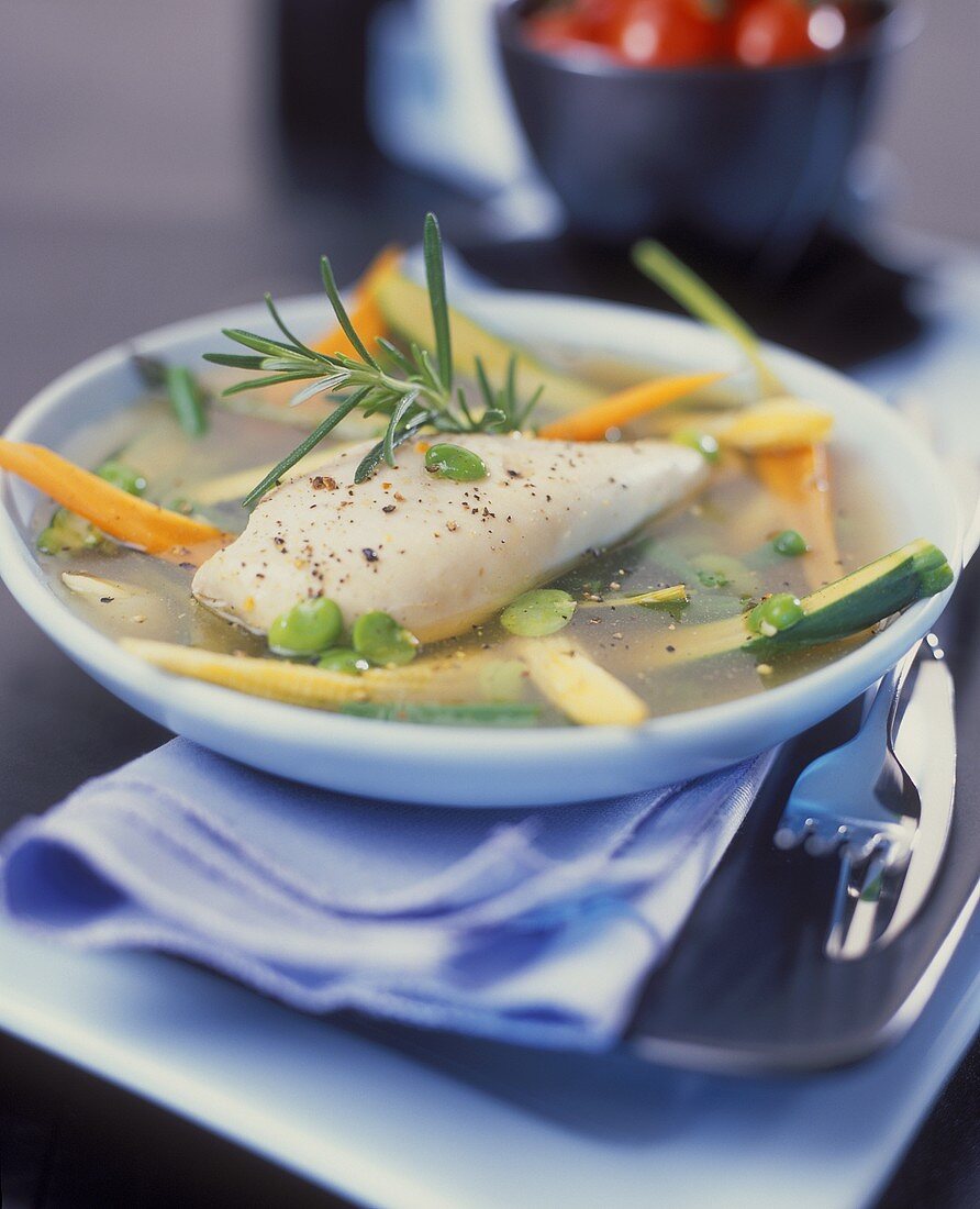 Chicken soup with vegetables