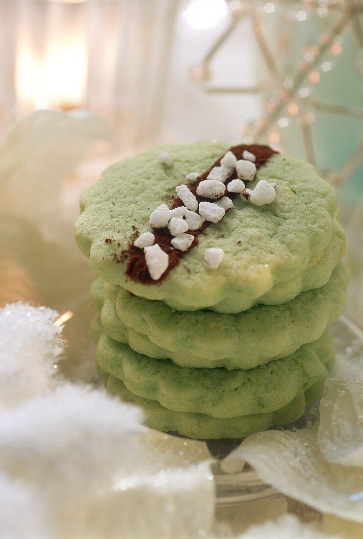 Pistachio biscuits for Christmas