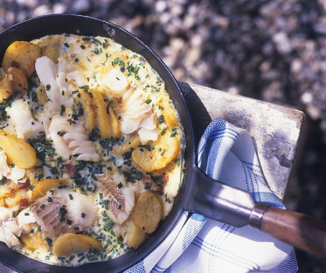 Mecklenburg Pfannfisch (fish and potato dish)