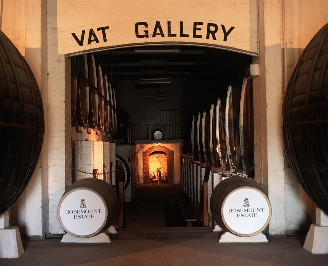 Blick in den Weinkeller von Rosemount, Mclaren Vale, Austalien