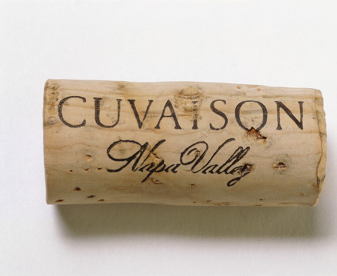 Wine corks from 1990 Cuvaison Chardonnay, California