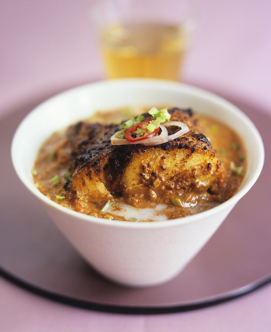 Tandoori fish masala (fish in Indian masala sauce)