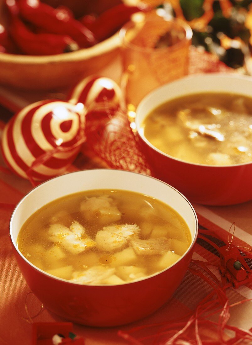 Fish and potato soup, Christmas dish from Poland