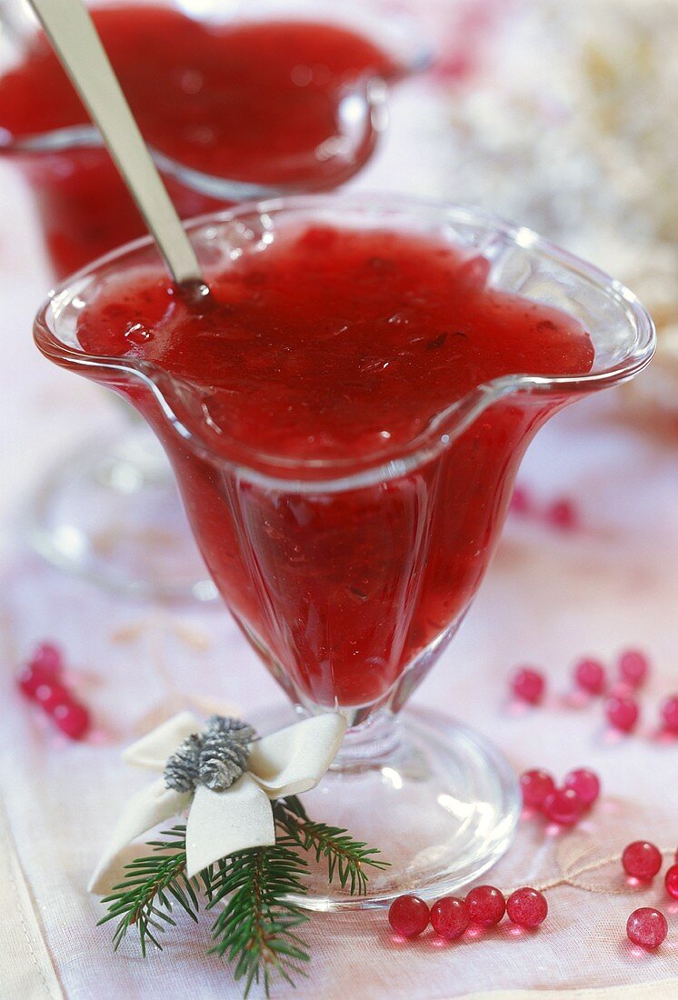 Cranberry jelly, Christmas dessert from Poland