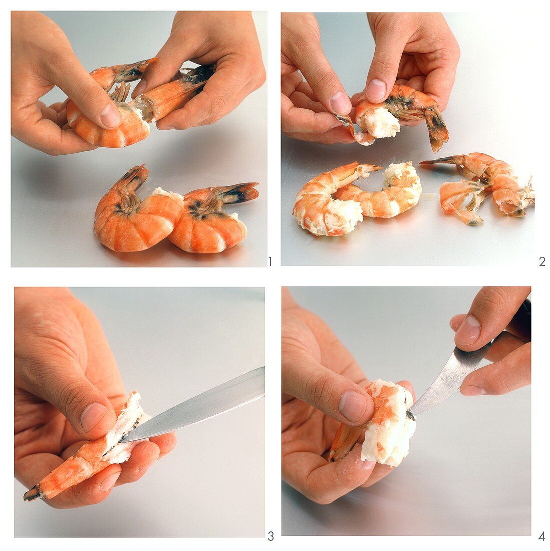 Shelling shrimps