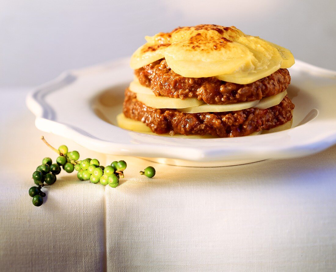 Kartoffel-Hackfleisch-Auflauf (mit Lammhack)