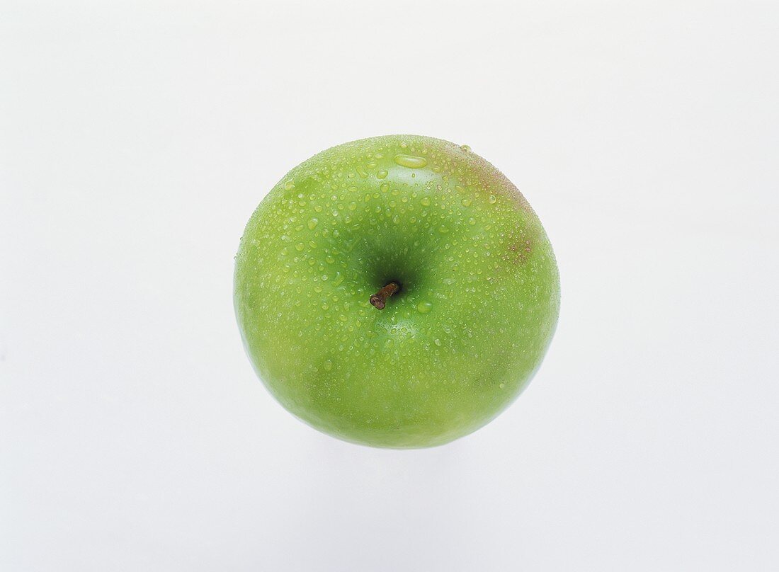 Green apples from above