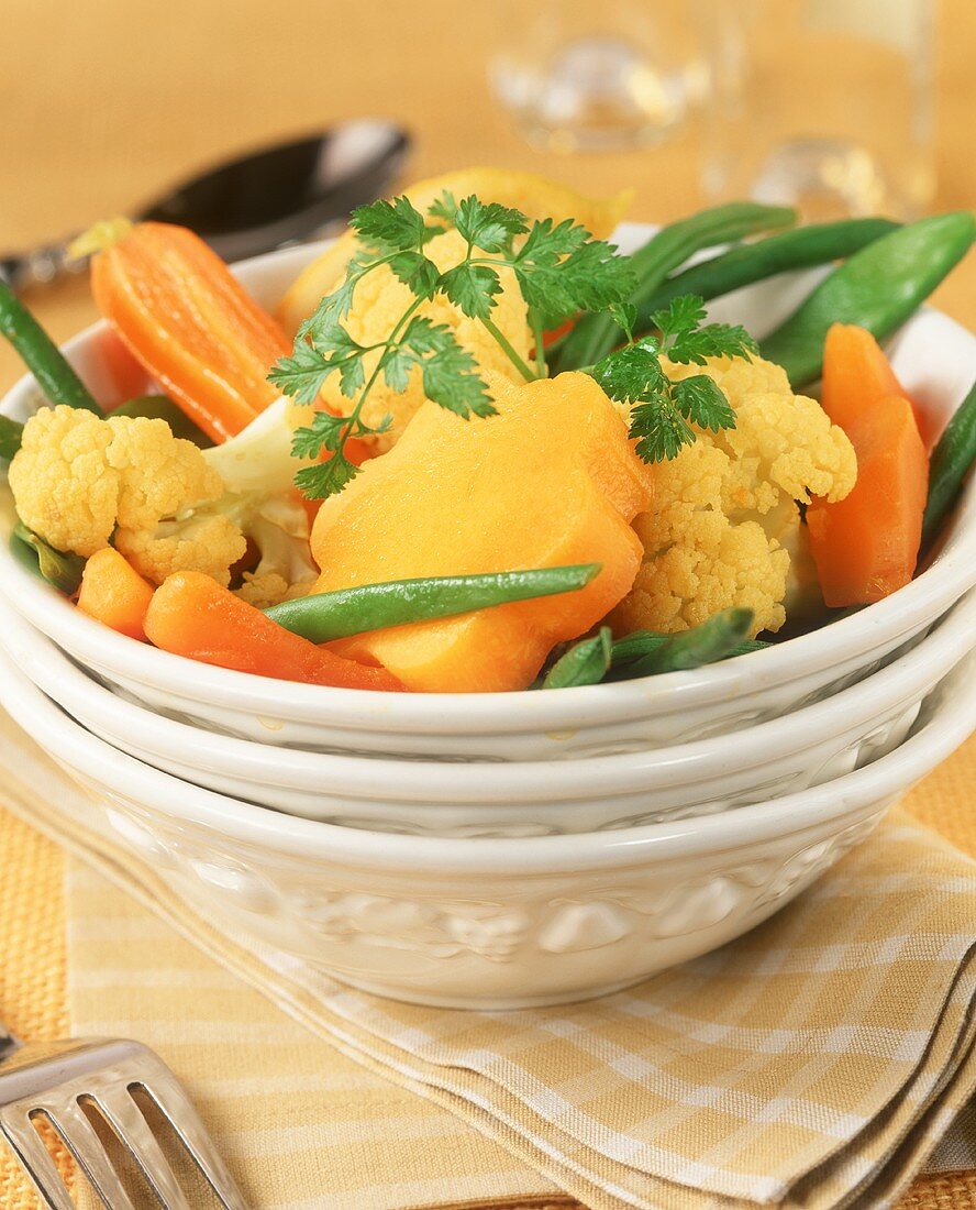 Vegetables with saffron