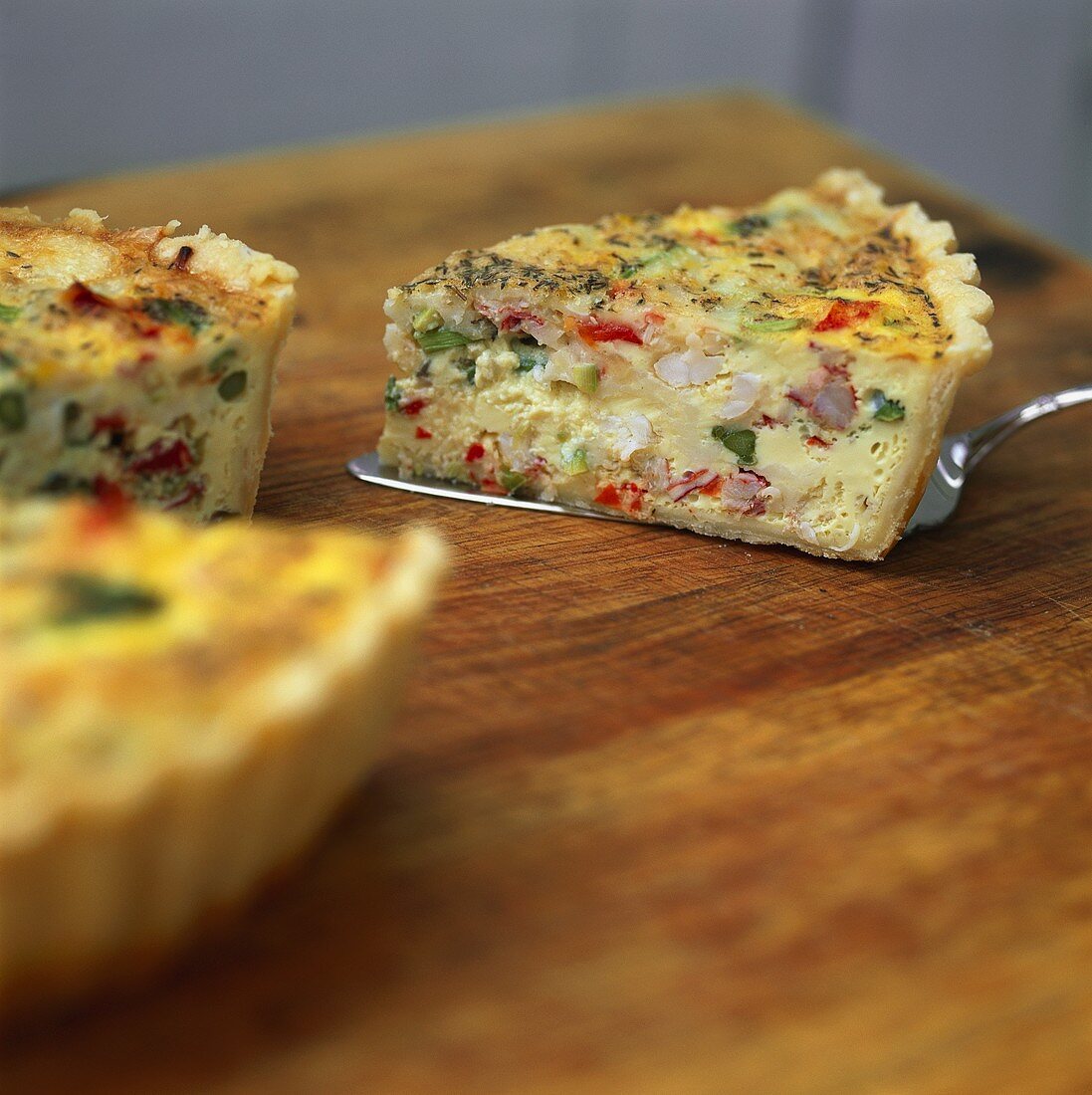 Lobster and asparagus quiche
